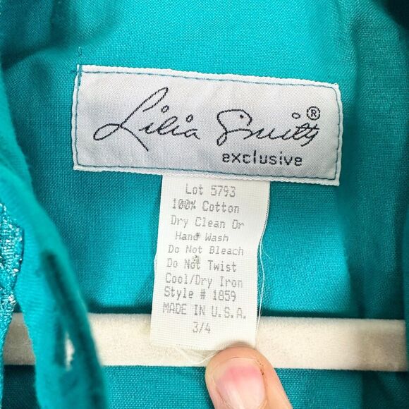 Lilia Smitty 80s Vintage Western Maxi Dress Size 3/4 Small Fringe Rodeo Lace - Picture 12 of 12